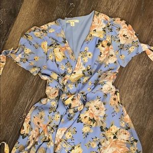 Flowered Wrap Dress